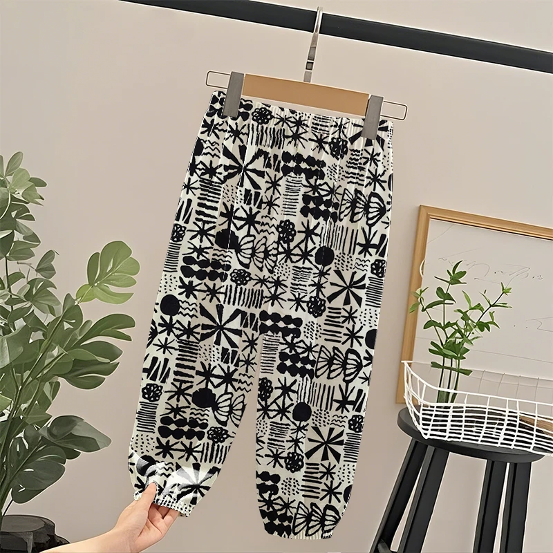 女童防蚊裤夏季薄款2025新款洋气儿童休闲速干裤女孩夏装冰丝裤子