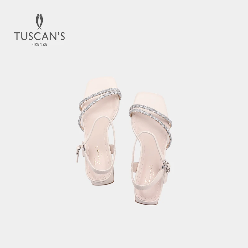 TUSCANS时代水钻凉鞋方头时尚夏季