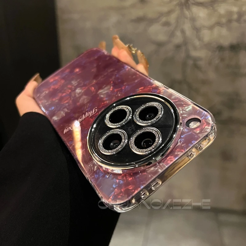 适用OPPOFindx8渐变渲染水墨纹Findx8pro细闪镜头框手机壳高级感