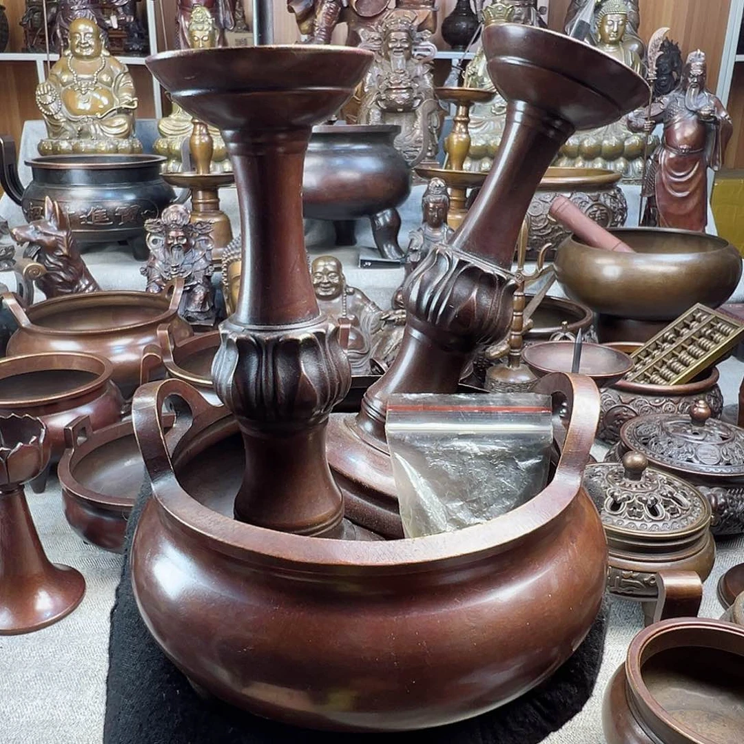 铜香炉铜摆件铜工艺品风水摆件