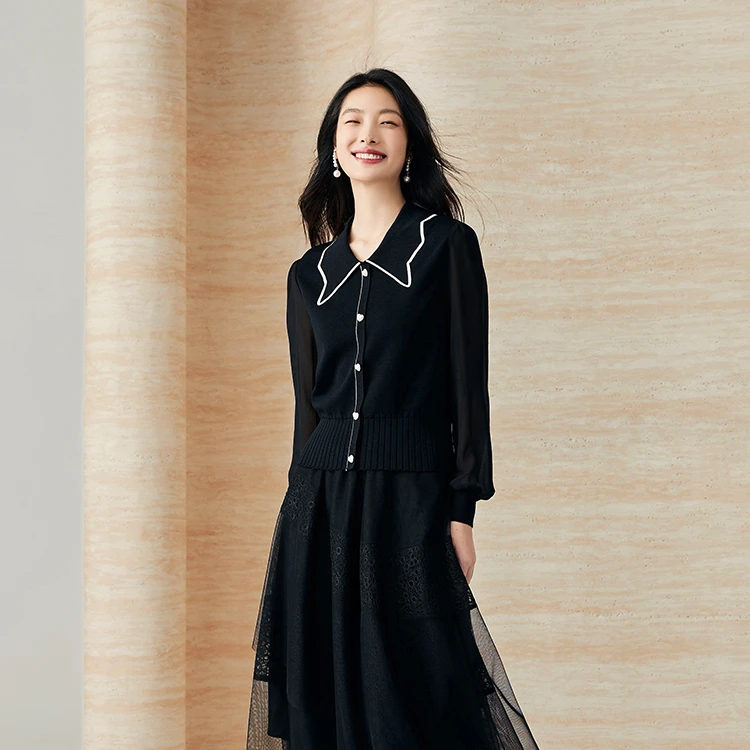 【达人专享】3S时尚新款毛织套头衫41053025