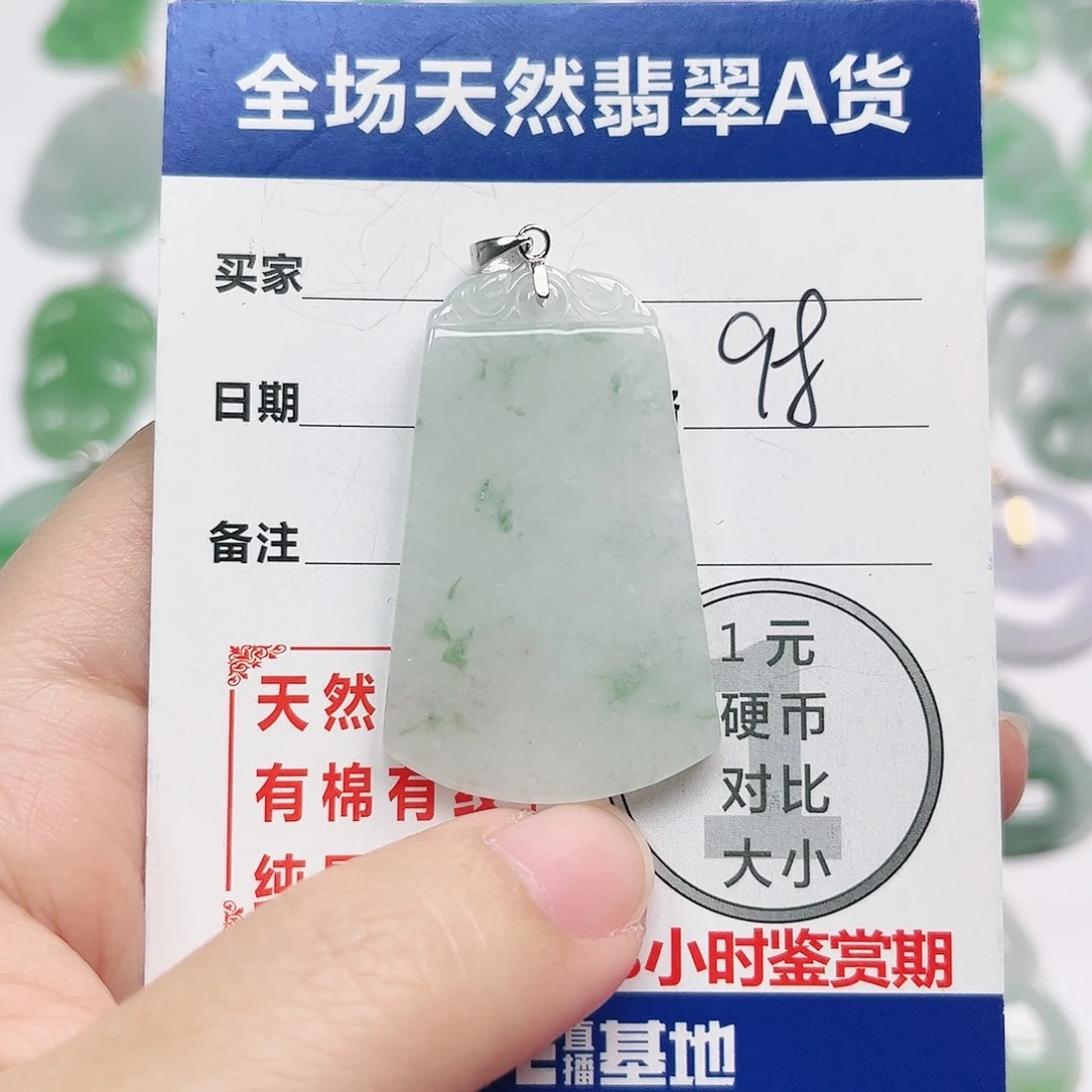 翡翠银S925镶嵌颈饰