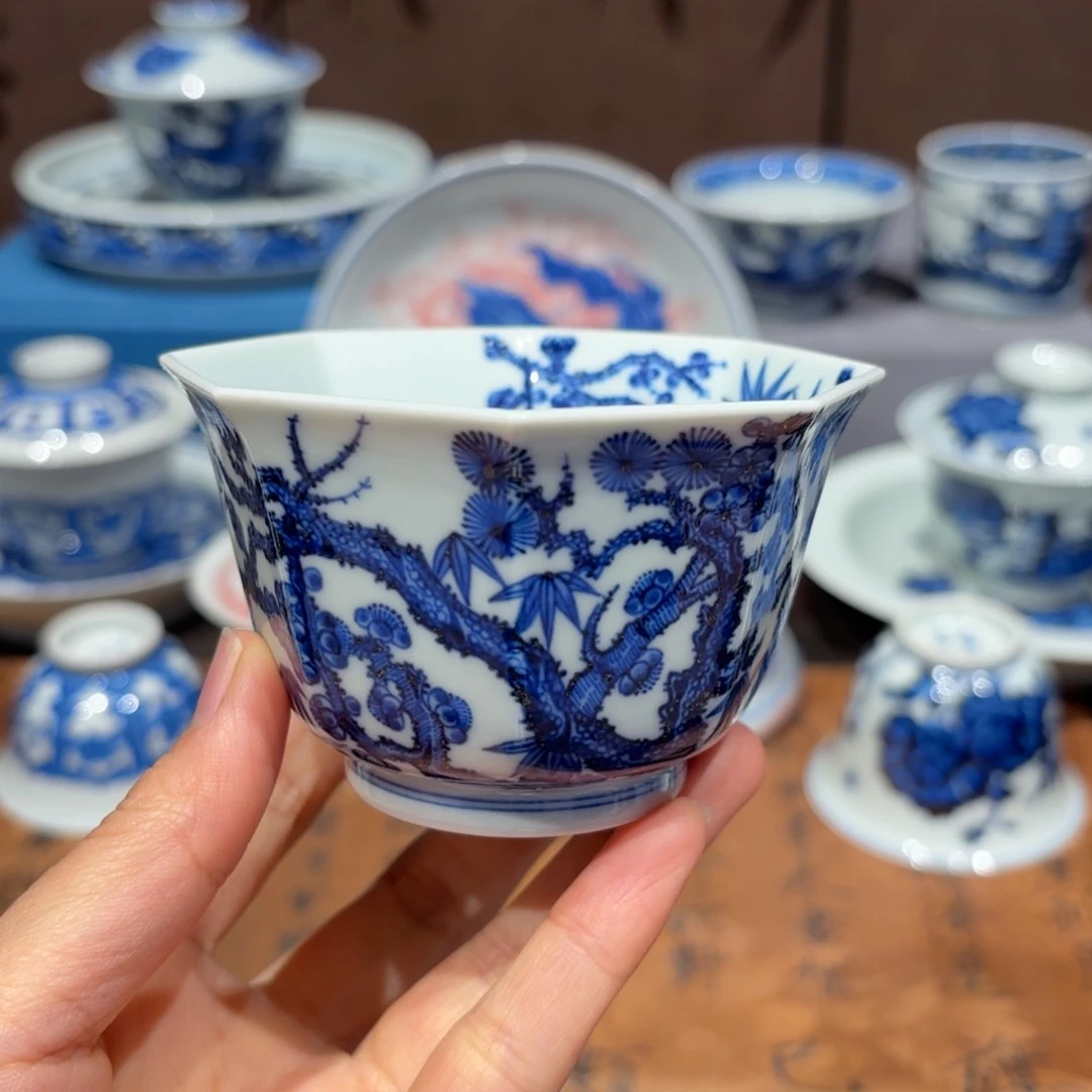 瓷片手工手绘陶瓷茶具