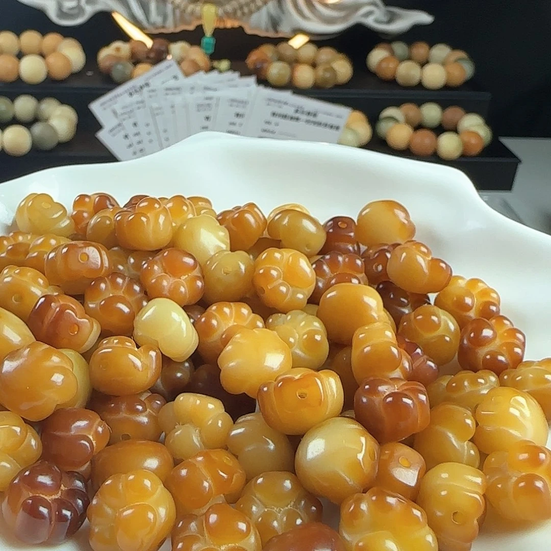 菩提根/象牙果手串卡13焦糖可可爱心猫抓20颗➕2颗