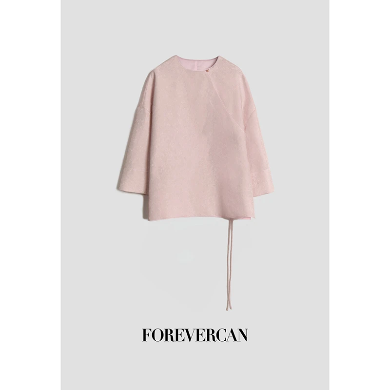 FOREVERCAN“漫花序”新中式国风提花斜襟上衣 ST21005