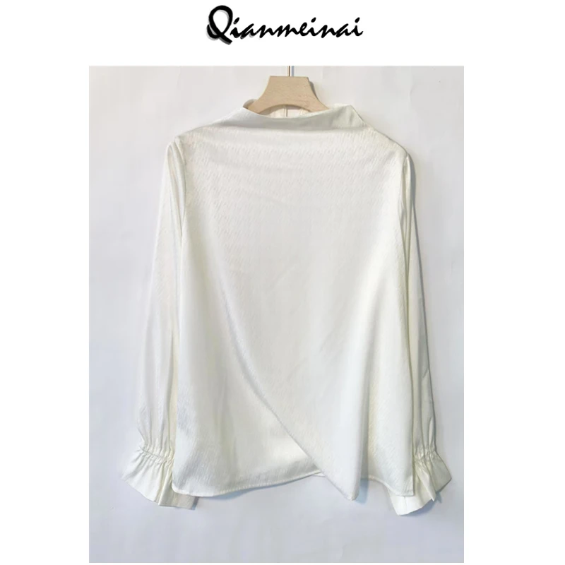 2025春季新款气质通勤衬衫女上衣长袖女式衬衣修身衣服女装