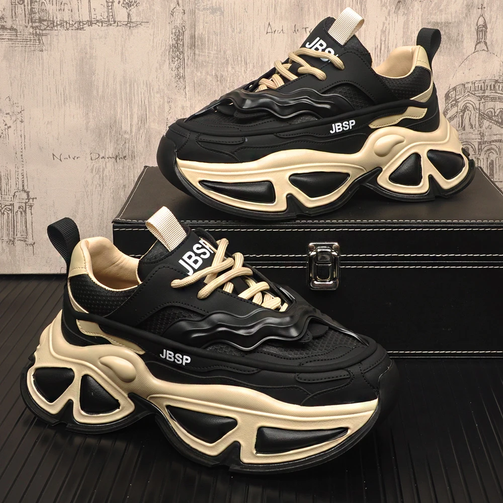 春季撞色时尚老爹鞋休闲跑步鞋潮鞋秋冬季国潮学生ins厚底鞋子男