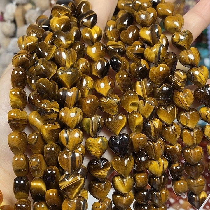 玛瑙/玉髓未镶嵌珠宝半成品天然虎眼屁桃卡12mm15颗