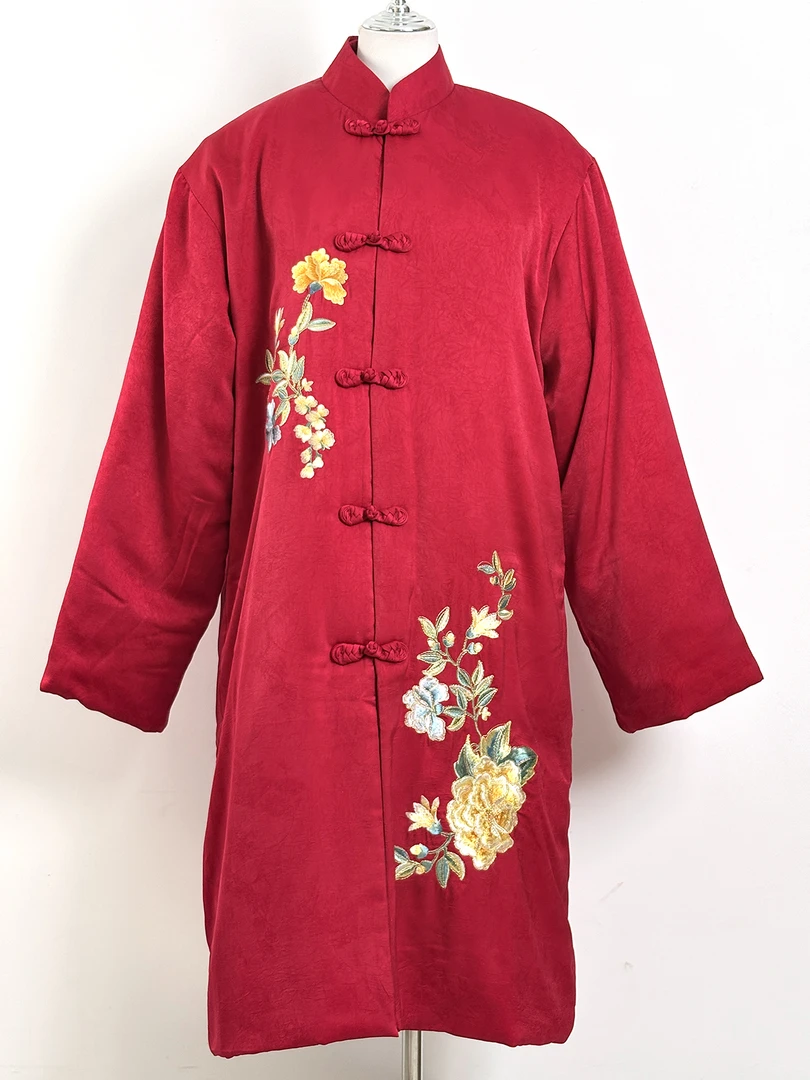 高端女老人百岁服福绣丹花七件套