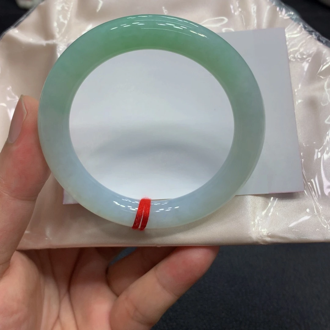 未镶嵌手镯翡翠翡翠手镯半截甜阳绿色7