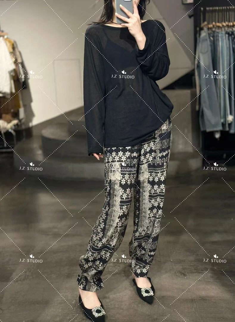 A1038-0407新款春夏轻薄宽松露背后珍珠带长袖防晒空调衫