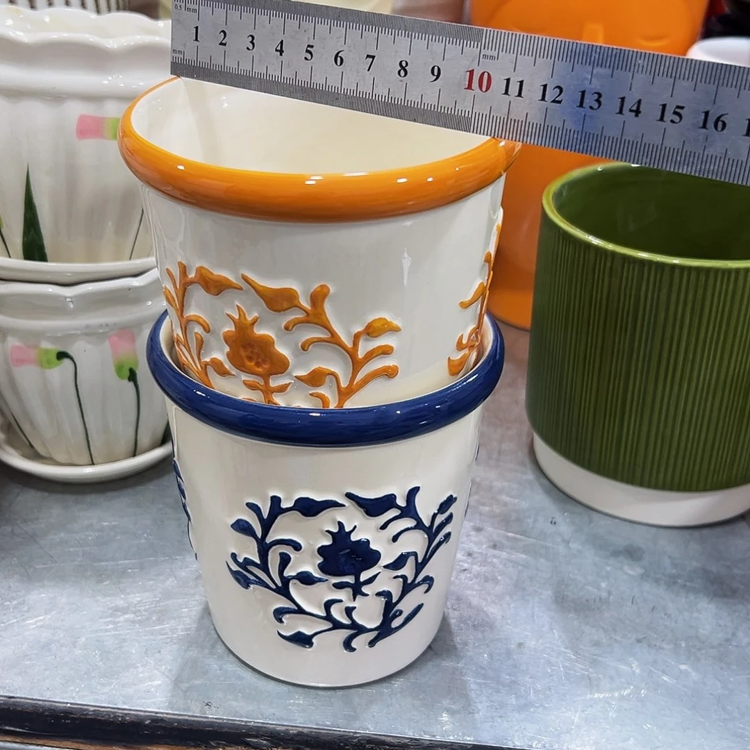外贸尾单陶瓷花盆凑10米包邮