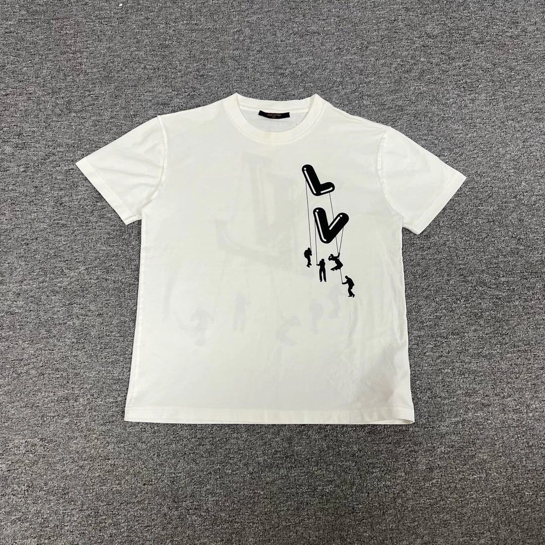 99新 LouisVuitton/路易威登 伞兵 白色短袖T恤 M码
