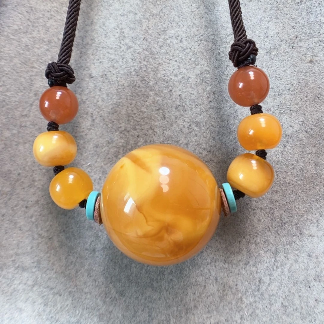 未镶嵌项链蜜蜡蜜蜡锁骨