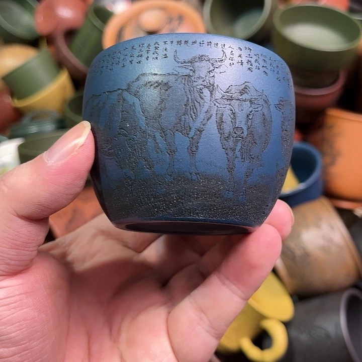 紫砂茶杯全手工紫砂主人杯