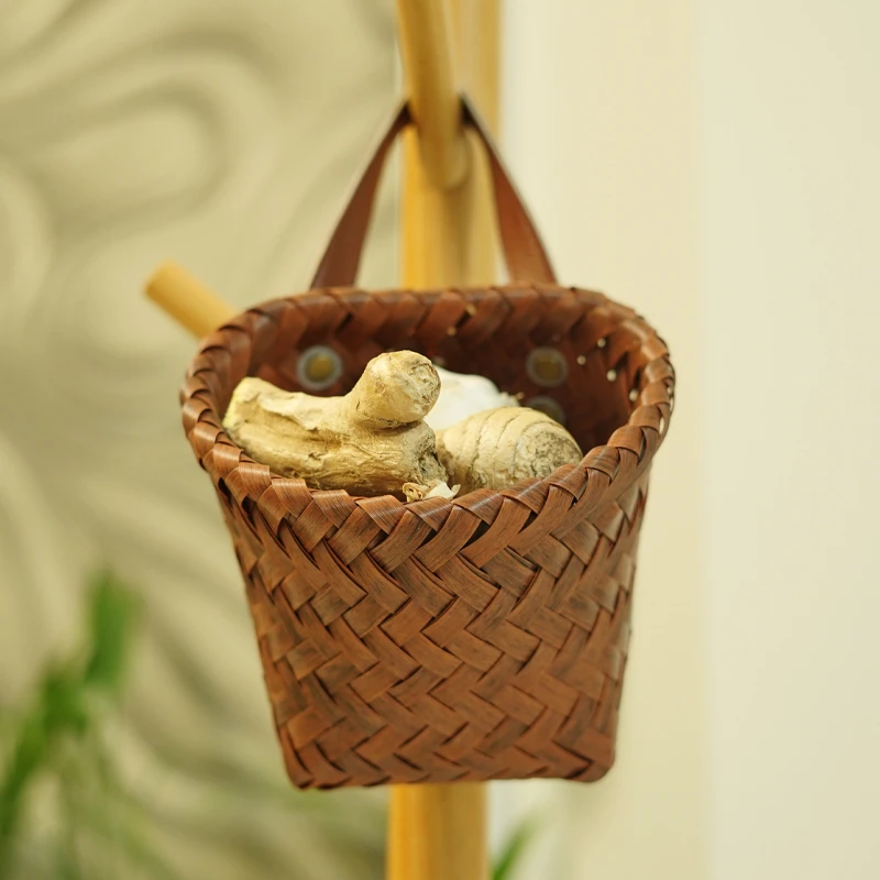 姜蒜收纳筐壁挂厨房放生姜大蒜小篮子墙上置物篮挂篮杂物篮收纳