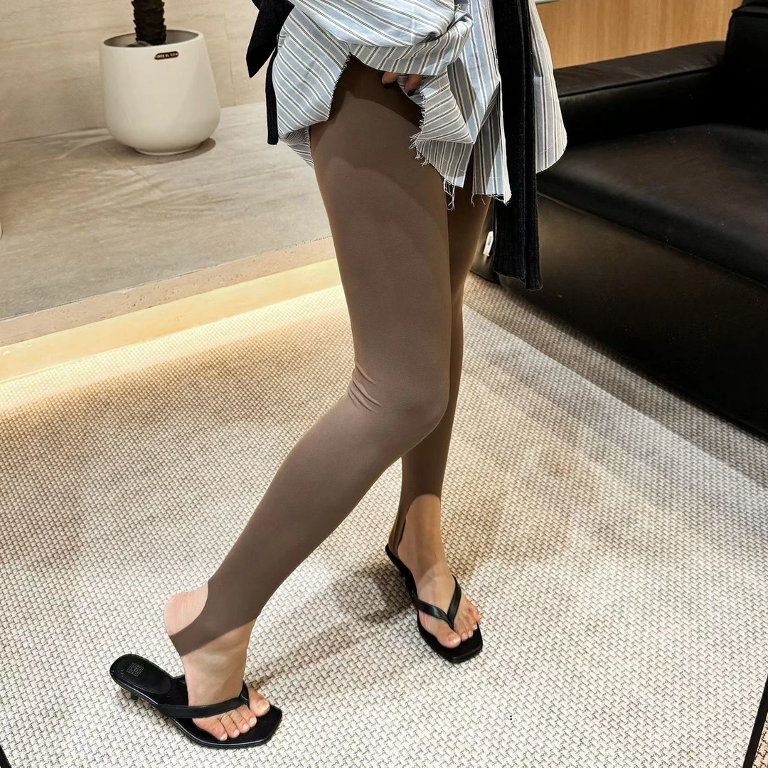 秋冬女生外穿高腰收腹提臀显瘦鲨鱼裤九分打底裤子