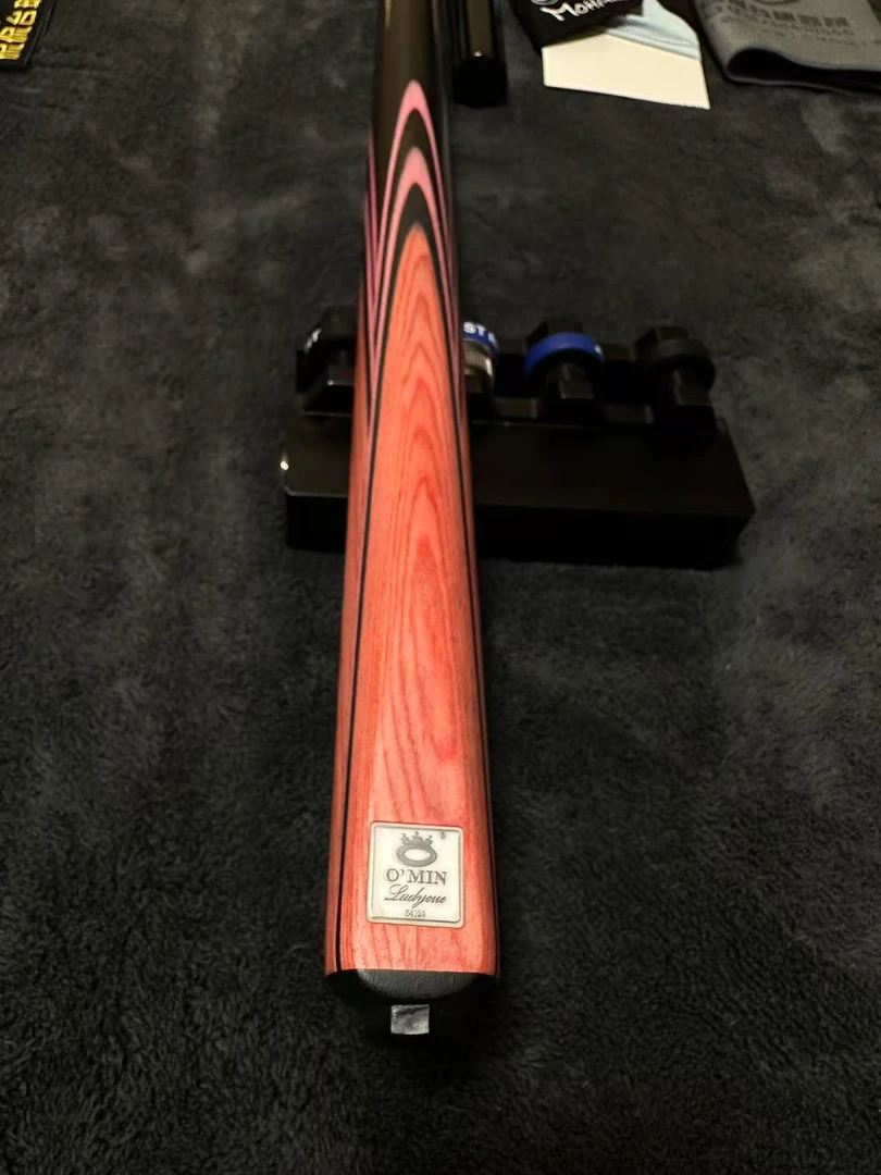 奥秘紫霞中八斯诺克通用中式分体通体手工小头台球杆