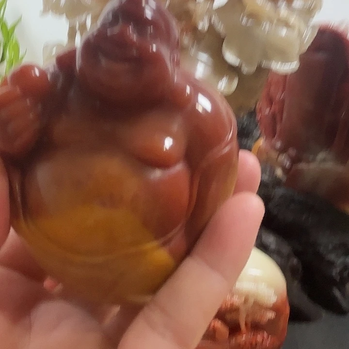 寿山石开心笑佛摆件