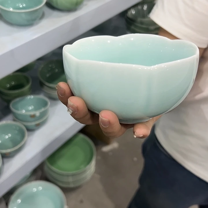 龙泉云间青瓷小米茶器