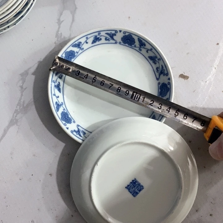 瓷片四厂翡翠瓷深碟一对