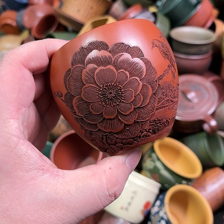 紫砂茶杯全手工紫砂主人杯