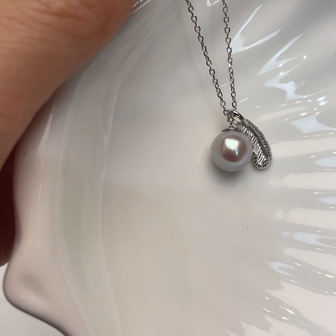 颈饰银S925镶嵌海水珍珠
