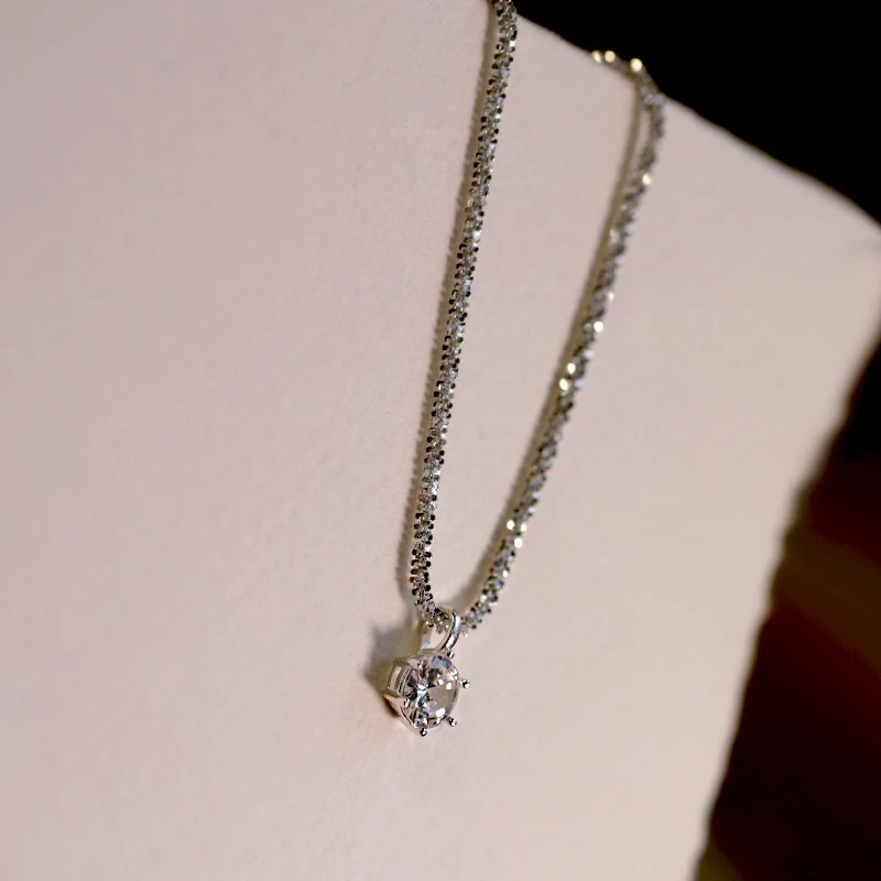坠链均925银锆石 项链女款纯银2025年新款爆款高级感轻奢小众
