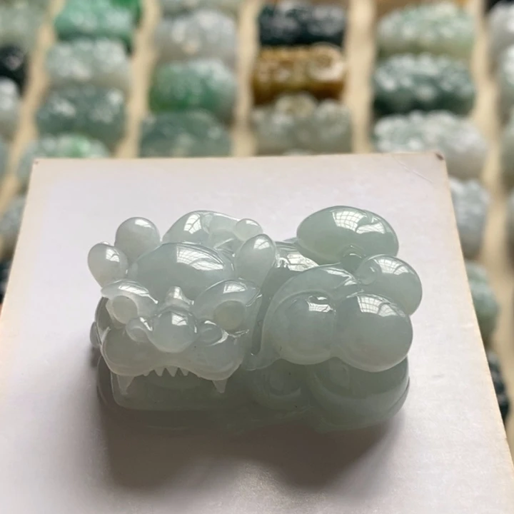 翡翠颈饰未镶嵌王*疆天然翡翠貔貅吊坠