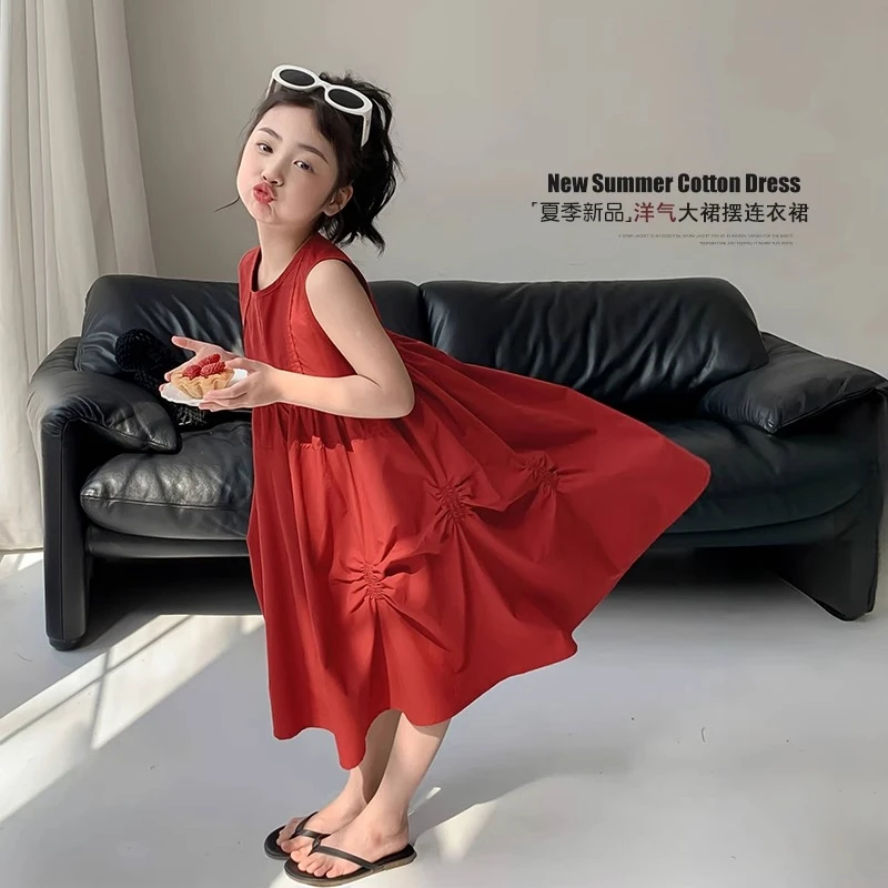 女童连衣裙夏装2025新款女孩夏季超好看背心裙洋气女宝宝公主裙子