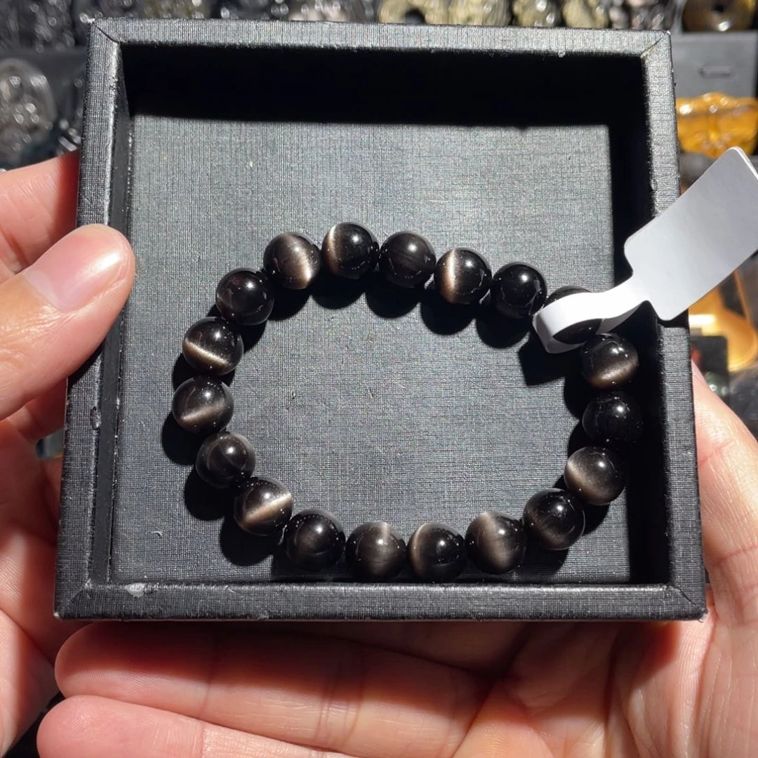 黑曜岩手链未镶嵌钥*