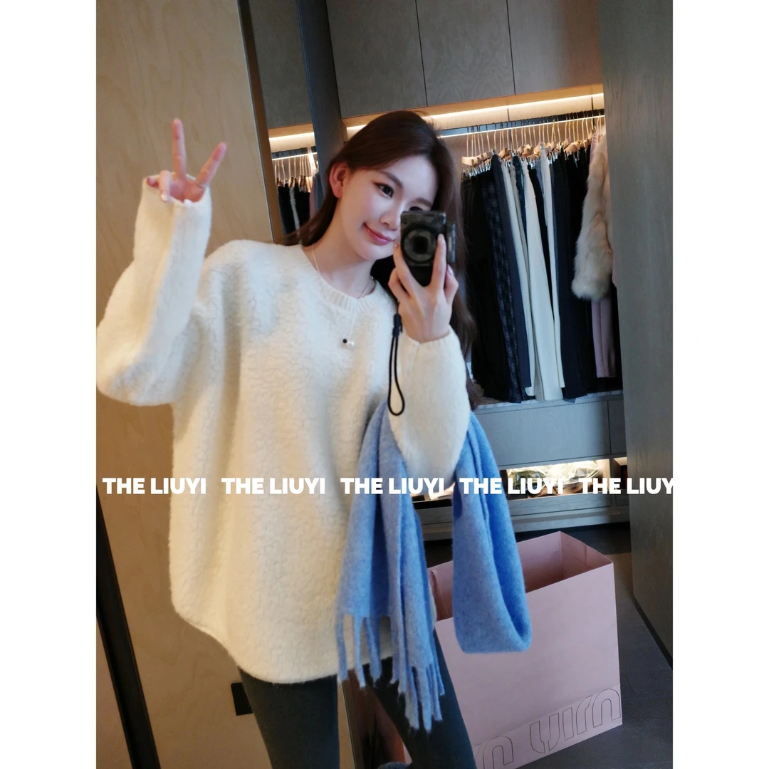 【段公子甄选】圈圈绒保暖秋冬毛衣厚款针织冬季圆领