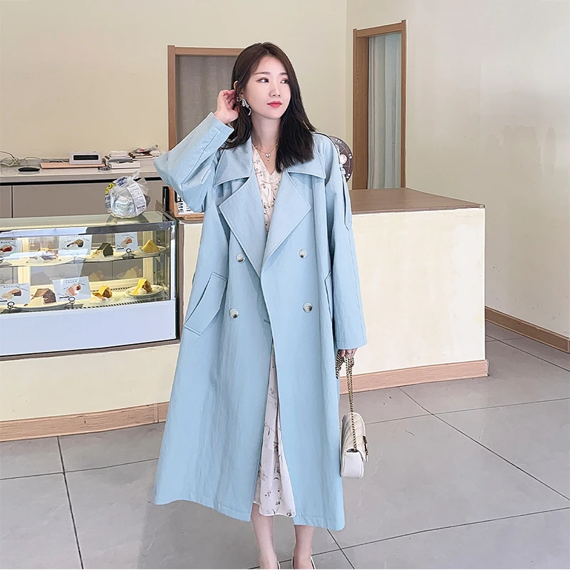 今年流行高级感风衣女款2025新款气质长款外套春秋大码女装胖mm