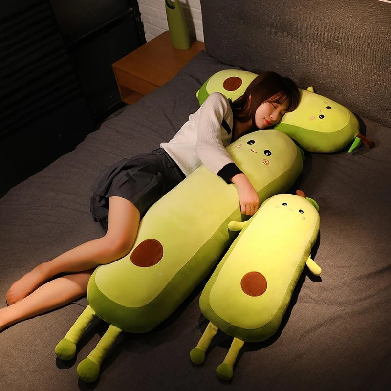 可爱长条牛油果抱枕床上睡觉床头大靠垫靠枕女生款夹腿侧睡可拆洗