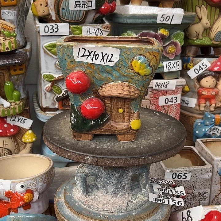 粗陶材质多肉花盆