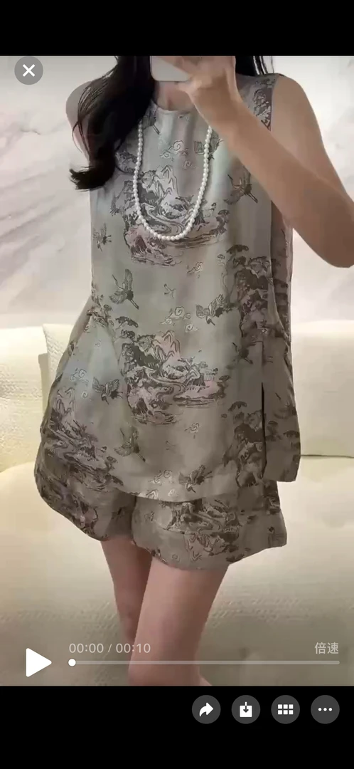 提花休闲轻奢风时尚套装