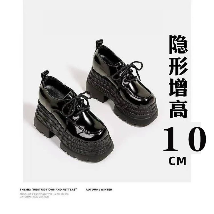 小个子女鞋内增高厚底小皮鞋女2025年新款英伦风学院jk超高跟单鞋