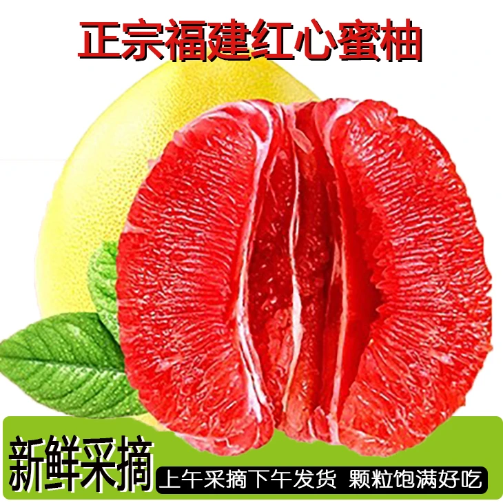 【试吃】福建平和红心蜜柚头茬新鲜水果皮薄肉厚多汁