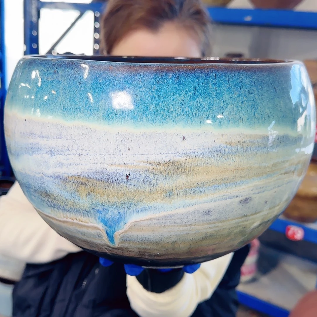 紫砂花盆高18口25