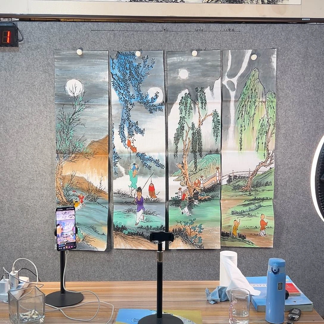 国画681 花鸟在此鸣叫时还要