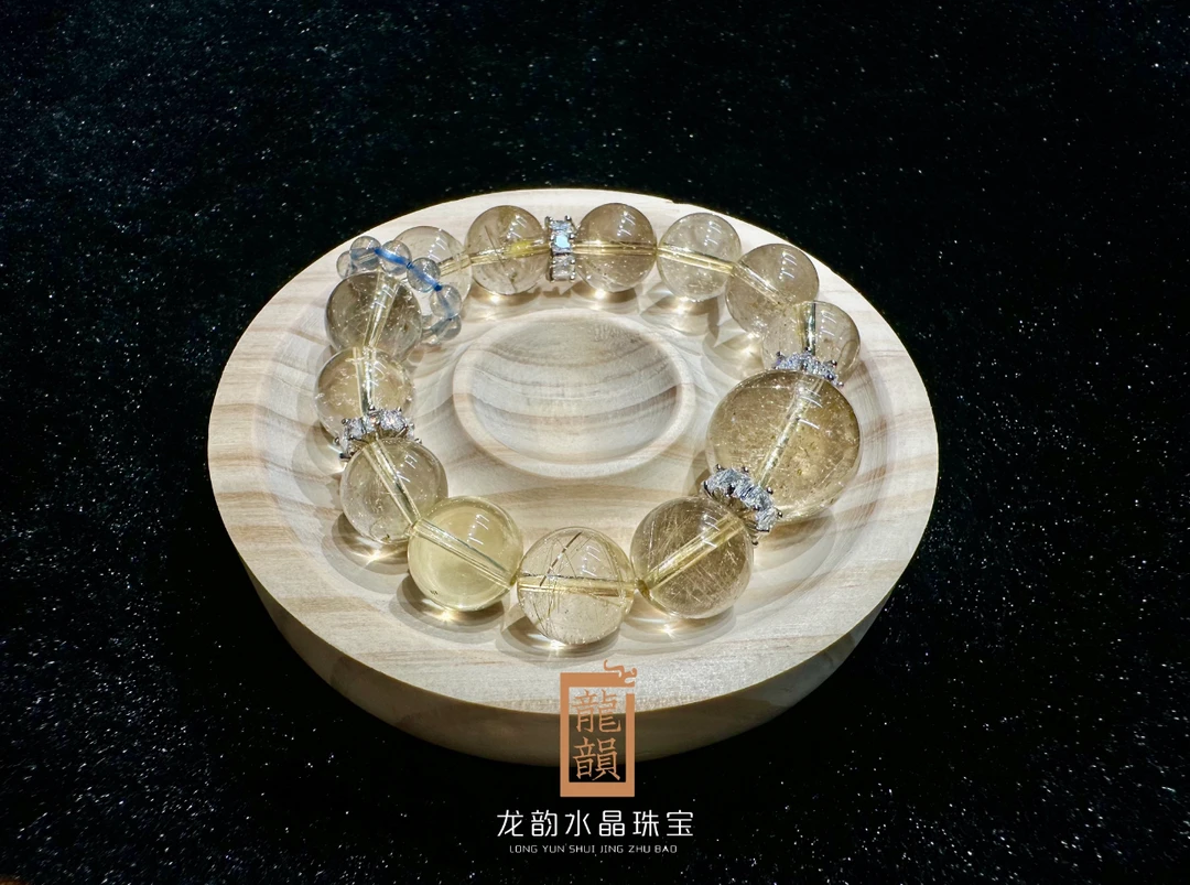 原创设计｜金发晶透体（好运来财）水晶手串