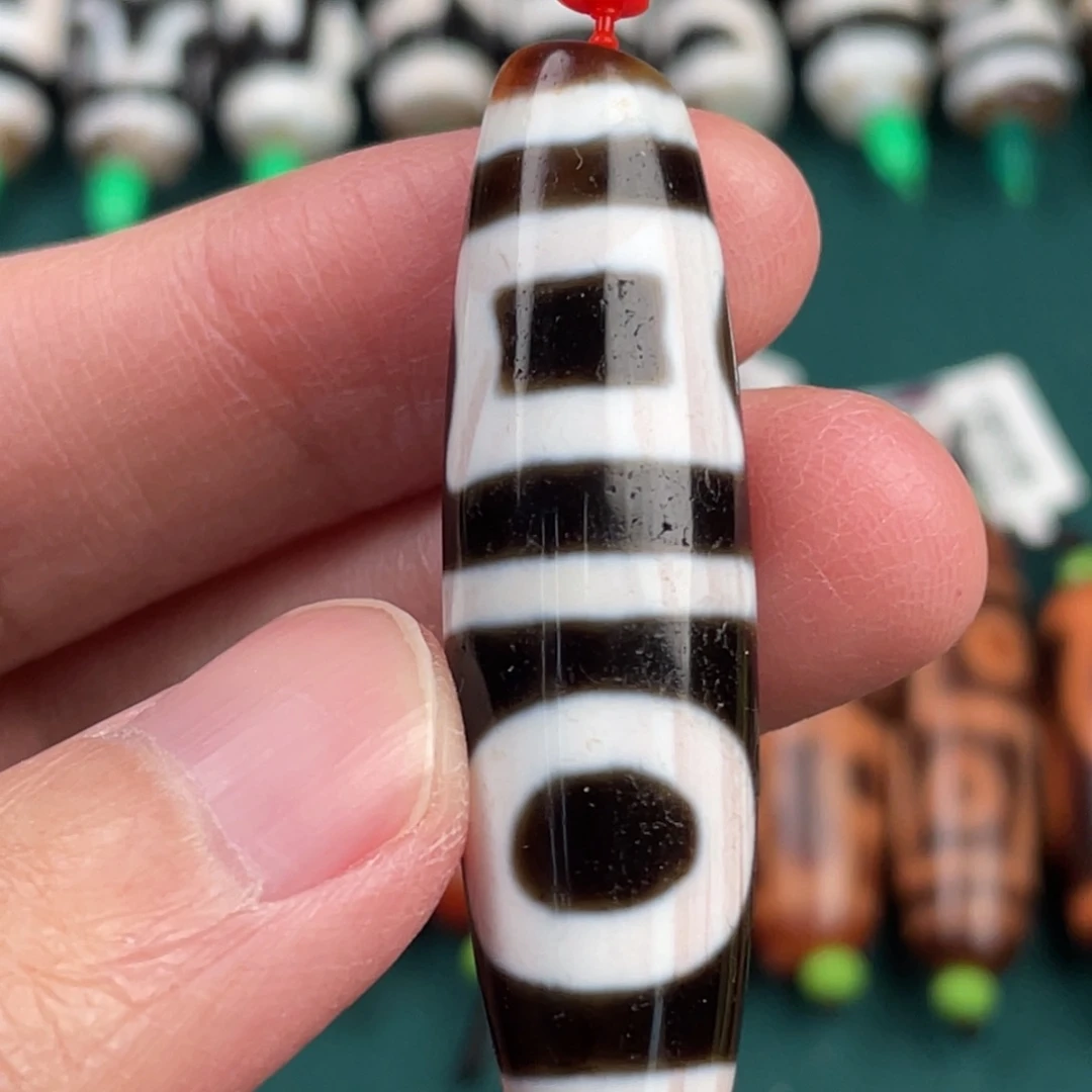 玛瑙/玉髓裸珠46 12 行运双天地图腾