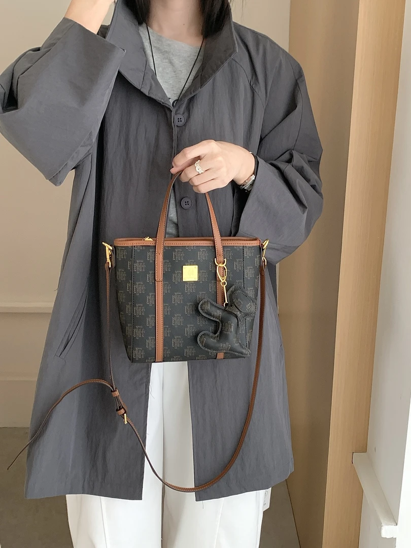 FINE新款大容量手提单肩斜跨菜篮子包68036