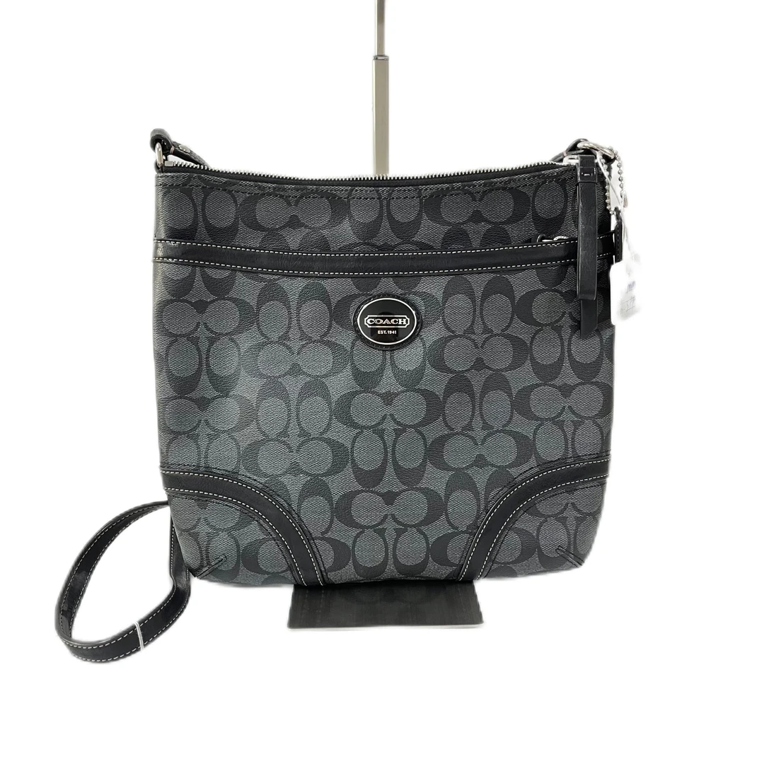 95新 COACH/蔻驰 经典老花PVC拼皮单肩手提斜挎包 MM-81007