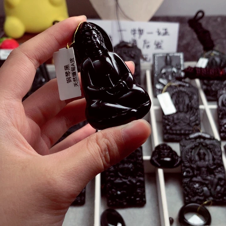****天然a货钢琴黑特色题材挂件