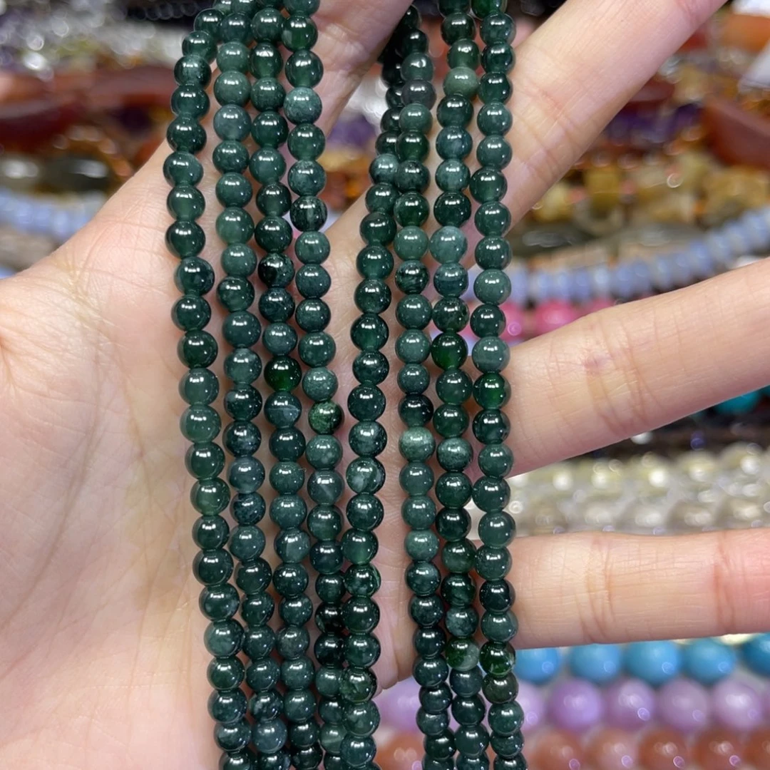 玛瑙/玉髓散珠天然蓝翡翠卡4.7长条38厘米