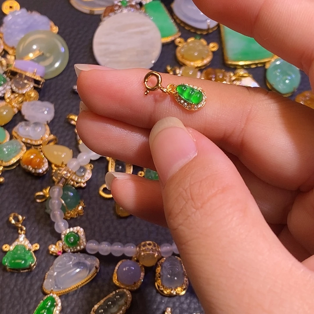 翡翠银S925镶嵌颈饰