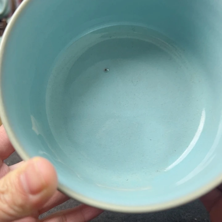 杯天青色旋纹尊大瑕