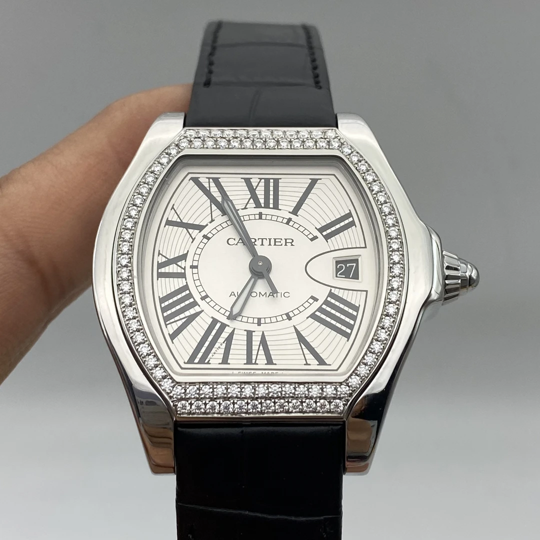 95新 Cartier/卡地亚 卡地亚 跑车 后镶钻 表径：46*45.6mm