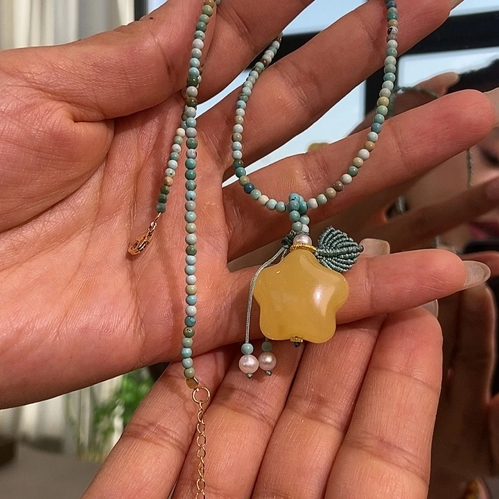 琥珀颈饰未镶嵌蜜蜡项链